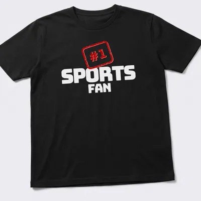 Distressed graphic of '#1' in bold red and white lettering on a vintage-style t-shirt