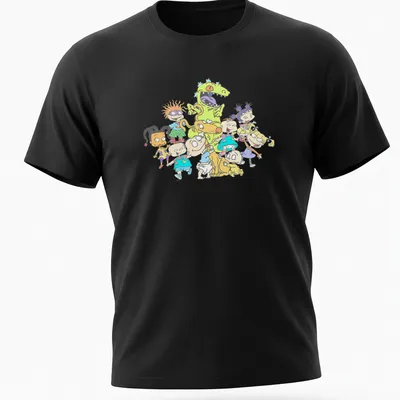 Colorful cartoon kids graphic with the text Happy Group