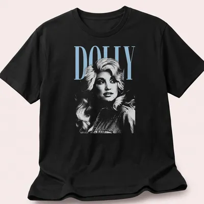 Vintage Dolly Parton t-shirt featuring the name Dolly in a classic font