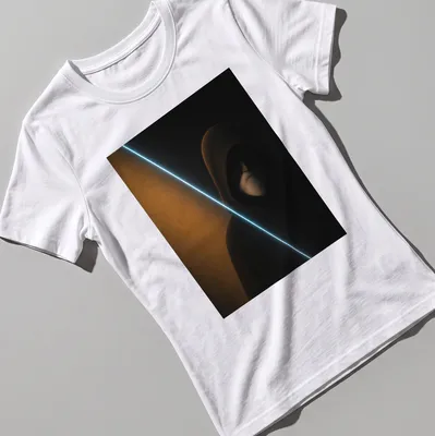 Digital art of an elder in a hooded cloak with vibrant LoFi vibes — printed on a women's shirt