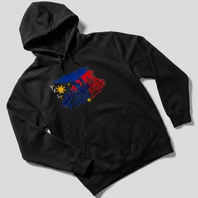 Vibrant graphic t-shirt featuring Filipino Pride with Statue of Liberty and NYC skyline — printed on a unisex hoodie