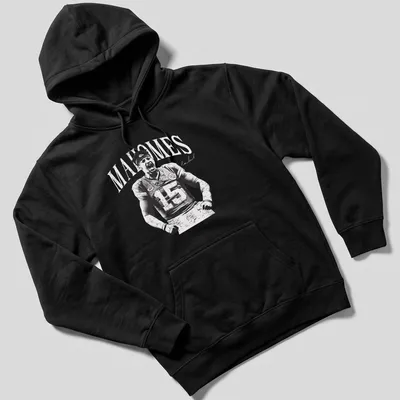 Vintage print tee featuring the name MAHOMES in bold font — printed on a unisex hoodie