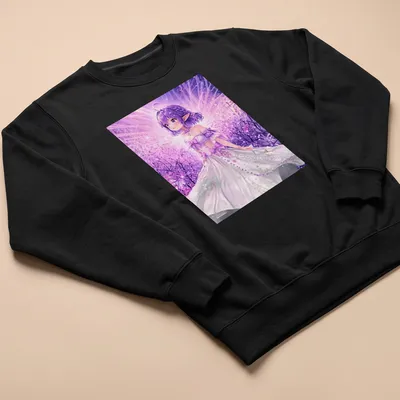 Fantasy illustration of a Forest Princess with whimsical colors and text. — printed on a unisex sweatshirt