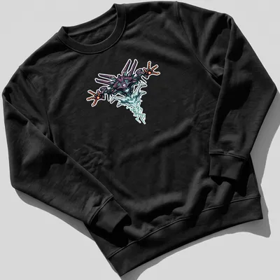 Pixel art graphic of a futuristic spaceship with the text Quria DESTINY — printed on a unisex sweatshirt