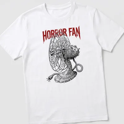 Bold Horror Fan t-shirt featuring a detailed skull and bone illustration