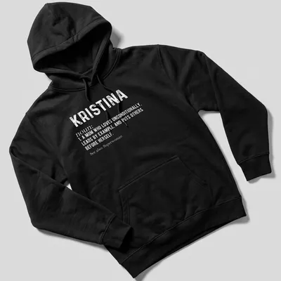 Typographic design showcasing a mom's unconditional love in bold text — printed on a unisex hoodie