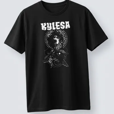 Illustrative design of a woman with floral halo and the text Kylesa Woman Of Wisdom