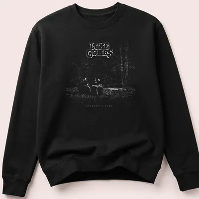 Vintage fishing scene featuring Luke Combs text with nature colors — printed on a unisex sweatshirt