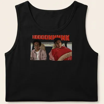 Illustrative Norbit movie characters with humorous text in vibrant colors — printed on a tank top