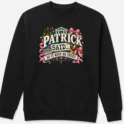 Colorful vintage design featuring gavel and scales of justice with humorous text — printed on a unisex sweatshirt