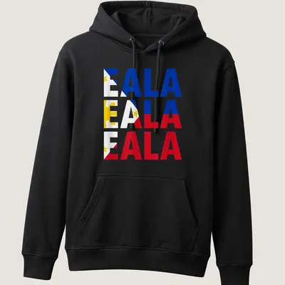EALA letter shirt featuring the blue, red, yellow, and white colors of the Philippine flag — printed on a unisex hoodie