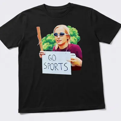 Illustrative design featuring a sports girl with the slogan 'GO SPORTS' in vibrant colors