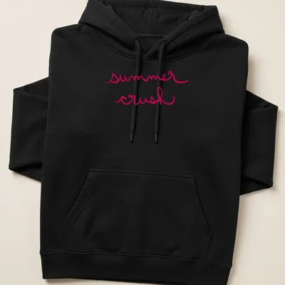 Summer Crush T-Shirt featuring playful typography of the phrase summer crush — printed on a unisex hoodie
