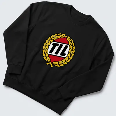 Tromso IL logo and wreath emblem in red, black, and yellow — printed on a unisex sweatshirt