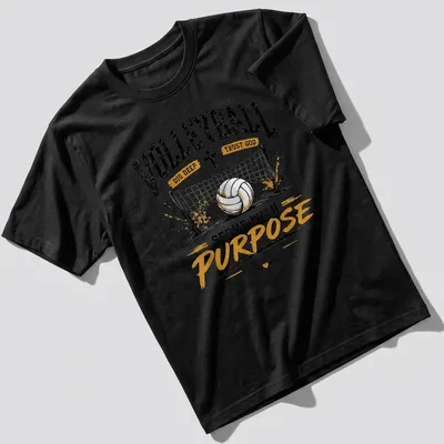 Vintage distressed T-shirt with volleyball graphic and motivational text